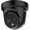 DS-2TD1228-2/QA(BLACK) - IP Turret Termo optická kamera, objektiv 2,1mm, IR 15m, Audio, Alarm, blikač, černá