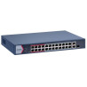 Hikvision DS-3E1326P-EI/M&nbsp;-&nbsp;Switch umožňuje zobrazit topologii a&nbsp;stav sítě, dále&nbsp;přijímat alarmy zařízení v reálném čase, což&nbsp;výrazně snižuje náklady na síťový&nbsp;provoz a údržbu.Smart funkce	Vizualizace topologie sítě	Alarmy typu PUSH	Monitoring stavu zařízení v reálném čase	Správa šířky pásma	Náhled trasování	Rozpoznávání zařízení	Náhled živého snímkuHardwarové&nbsp;funkce	PoE Port: 24x 10/100Mbps RJ45 ports + 1x 1GB&nbsp;Combo +1x Port RJ45	Switching Capacity: 14,8Gbps	Max. Forwarding Rate: 11.01Mpps	High Priority Ports: Port 1-8	Forwarding Mode: Store-and-forward	MAC Address Table:16k	PoE Standard: IEEE802.3af, IEEE802.3at	PoE Power: max. 230W, max. port power&nbsp;30W	Dosah až 300m na každý port (Extend mode ON, 10Mbps, CAT 5e) - Super PoEOstatní parametry