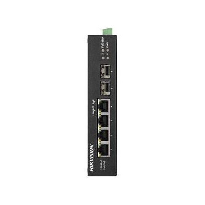 DS-3T0506HP-E/HS - Průmyslový switch, 4x Gb PoE (1x Hi-PoE) + 2x Gb SFP, 60W, Super PoE