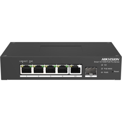DS-3T1306P-SI/HS - Venkovní smart managed switch , 4x 100Mb PoE  + 1x Gb RJ45 + 1x Gb SFP, 110W