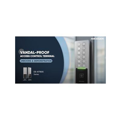 DS-K1T805MBFWX - Vstupní terminál; ověřování kartou, otiskem prstu, PIN, Bluetooth; Wi-Fi