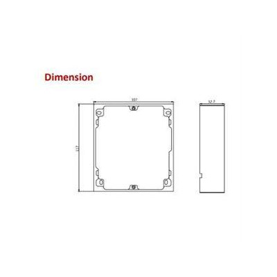 DS-KD-ACW1/S - rámeček interkomu pro povrchovou montáž; nerez