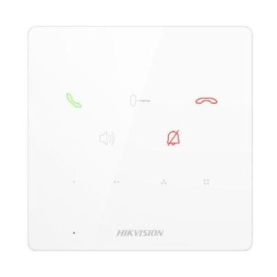 DS-KH6000-E1/White - Vnitřní dotyková IP Audio stanice bez obrazovky, PoE, alarm, bílá