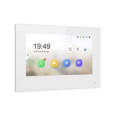 DS-KH6320-LE1/White(B) - 7" IP bytový dotykový monitor; PoE; bílý