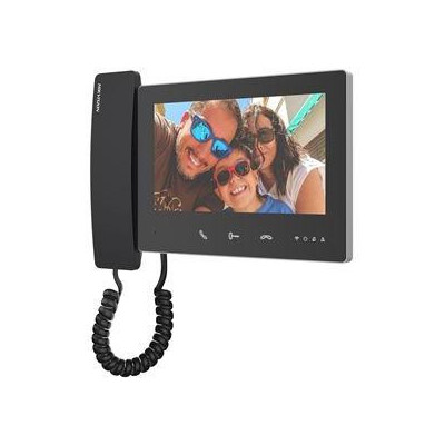 DS-KH7300EY-THE2 - 2-žilový HD 7“ dotykový monitor se sluchátkem, černý