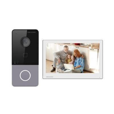 DS-KIS607-S - KIT IP videotelefonu, dveřní stanice + bytový monitor + switch