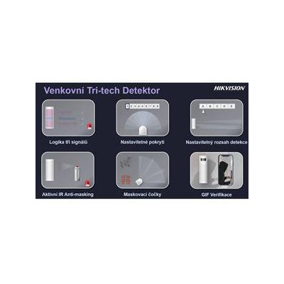 DS-PDTT15AM-LM-WE - AX PRO venkovní bezdrátový duální PIR+MW detektor, PET imunita do 40kg, dosah 15m, vějíř