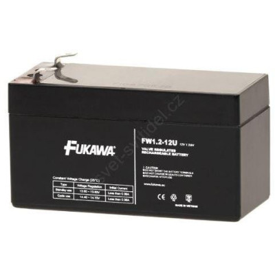 Fukawa FW 1,2-12 U - Akumulátor bezúdržbový 12V/1,2Ah, faston 4,7mm, životnost 5let