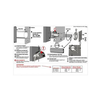 ISP200 - konzole pro montáž kamer na zateplené fasády, hloubka fasády 130-200mm