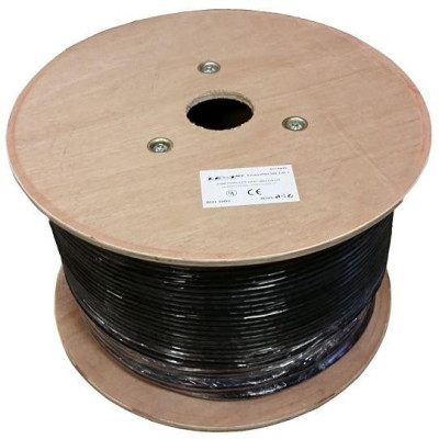 KLEXI66704PE - LEXI-Net instalačnKabel LEXI- Cat 6 FTP 23AWG venkovní dvouplášť PVC+PE 500m cívka černý