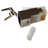 Konektor RJ45 8/8 50u - Konektor RJ45 8/8 50u drát/licna kulatá FTP CAT6A