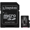 Kingston Canvas Select Plus micro SDXC 256GB Class 10 UHS-I + SD adaptér	Kapacita úložiště: 256GB	Typ paměťové karty: micro SDXC	Rychlost: 100 /85MB/s čtení/zápis	Rychlostní třída: Class 10	Rozměry: 11 mm x 15 mm x 1 mm (microSD) / 24 mm x 32 mm x 2.1 mm (s SD adaptérem)	Provozní teplota: -25°C ~ 85°C