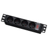 NAPPAN-4-10 - Napájecí panel 4 zásuvek 230V, vypínač, rack 10" 1,8m