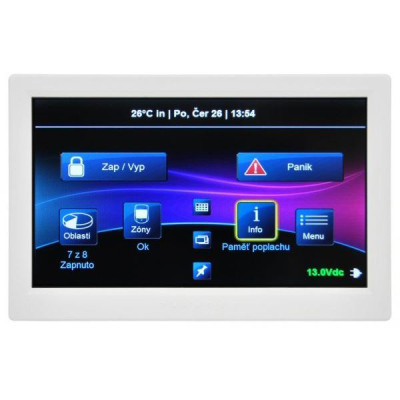 TM70 - barevná 7 bílá grafická dotyková klávesnice