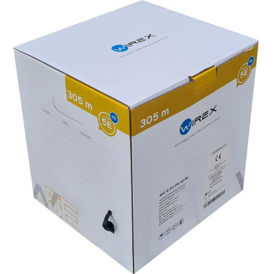 WIC-5-FU-PE-30-BL - WIREX Instalační kabel CAT5E F/UTP PE 305m box černý
