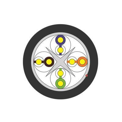 WIC-6-U-PE-50-BL - WIREX Instalační kabel CAT6 U/UTP PE 500m cívka černý