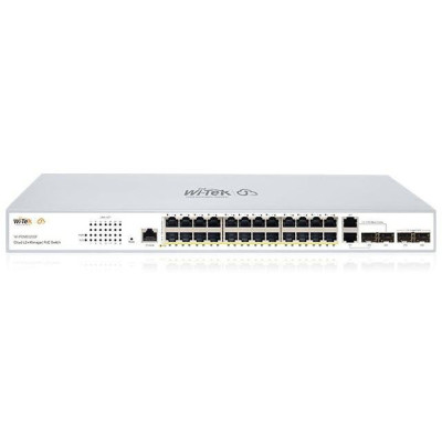WI-PCMS328GF V2 - 24GE + 2Combo SFP + 2SFP 802.3af/at Cloud L2 Managed PoE switch, 370W