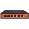 WI-PE51E - PoE extender, 4FE výstup (max. 30W/port) + 1FE vstup (60W), 250m