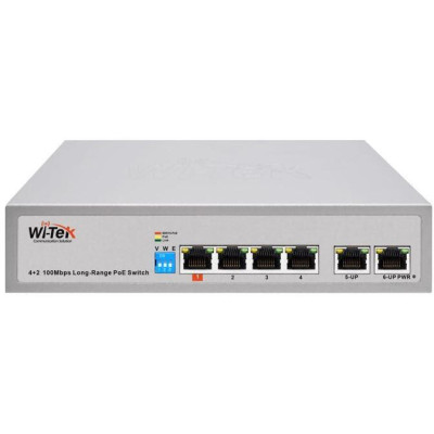 WI-PS205 V3 - 4FE + 2FE HiPoE switch, 250m, 55W