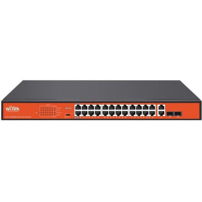 WI-PS526G V4 - 24FE + 2Combo SFP HiPoE switch, 250m, 250W