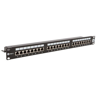 WPP-5-S-24-1-BL - WIREX 19" Patch panel CAT5E STP 24xRJ45 1U s vyvazovací lištou