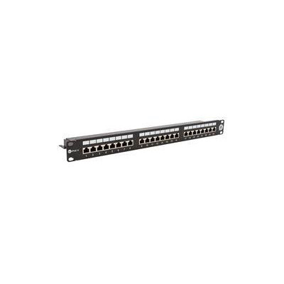 WPP-6-S-24-1-BL - WIREX 19" Patch panel CAT6 STP 24xRJ45 1U s vyvazovací lištou