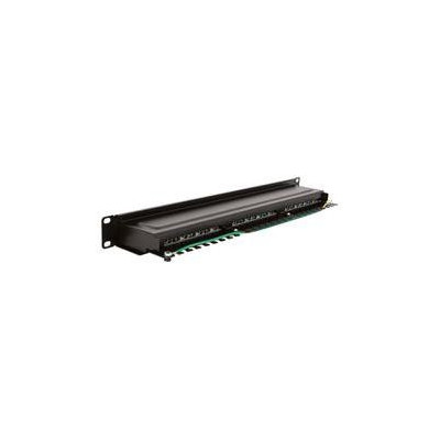 WPP-6-S-24-1-BL - WIREX 19" Patch panel CAT6 STP 24xRJ45 1U s vyvazovací lištou
