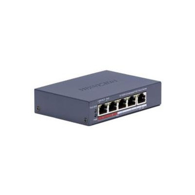 DS-3E0105P-E/M(C) - Switch 4x 100TX PoE + 1x 100TX uplink, 45W, Super PoE