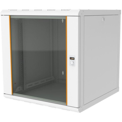 AG-AB12U6060B1-A0CC-A-D1 - Nástěnný rozvaděč AGER 19“ 12U 600x600mm,šedý,skleněné dveře,80kg,odním. a uzam.bočnice