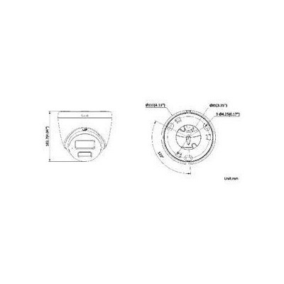 DS-2CD1327G3-LIU(2.8mm) - 2MPix IP Turret Smart Hybrid Light kamera, LED/IR 30m, mikrofon, IP67