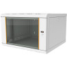AG-AB07U6045B1-A0CC-A-D1 - Nástěnný rozvaděč AGER 19  7U 600x450mm,šedý,skleněné dveře,80kg,odním. a uzam.bočnice