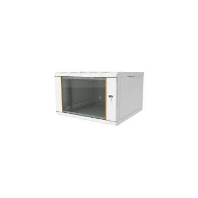 AG-AB07U6045B1-A0CC-A-D1 - Nástěnný rozvaděč AGER 19  7U 600x450mm,šedý,skleněné dveře,80kg,odním. a uzam.bočnice