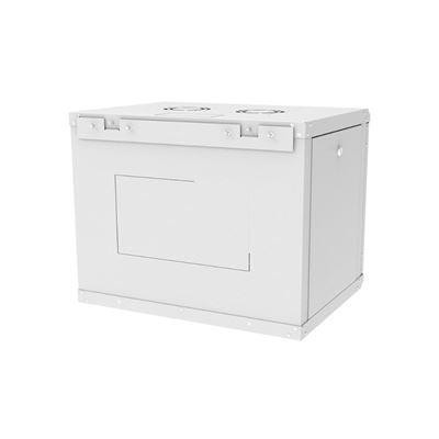 AG-AB09U6045B1-A0CC-A-D1 - Nástěnný rozvaděč AGER 19  9U 600x450mm,šedý,skleněné dveře,80kg,odním. a uzam.bočnice