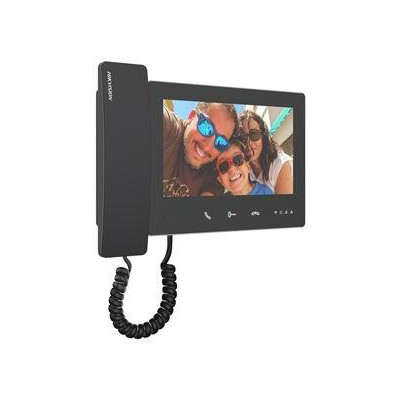 DS-KH7300EY-THE2 - 2-žilový HD 7  dotykový monitor se sluchátkem, černý