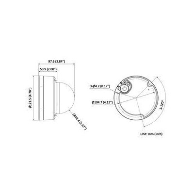 DS-2CD1127G3-LIU(2.8mm) - 2MPix IP Dome ColorVu 3.0 kamera, LED/IR 30m, mikrofon, IP67