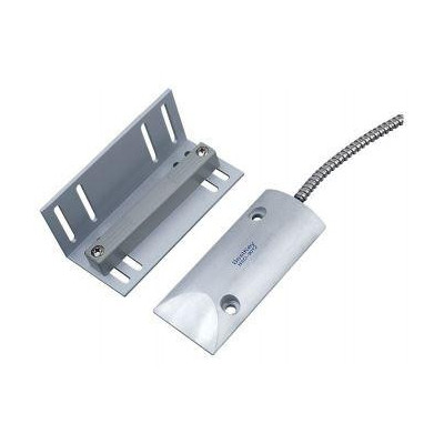 BSD-3012 - Masivní povrchový kovový magnetický kontakt 104 x 44 x 12mm, upevňovací držák "L", kabel v pancéřové hadici