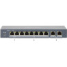 Hardwarové funkce&nbsp;&nbsp;	2 Hi-PoE porty&nbsp;100Mbps - 90W,&nbsp; 3-8&nbsp;PoE porty 100Mbps&nbsp; - 30W	Dosah až 300m na port&nbsp; (Extend mode ON)	Uplink Port: 2x 1000Mbps Ethernet Port RJ45	Standard: IEEE 802.3af, IEEE 802.3at, IEEE 802.3bt	Switching Capacity: 5,6 Gbps	Max. Forwarding Rate: 4.166 Mpps	Forwarding Mode:&nbsp;Store-and-forward	MAC Address Table: 16k	PoE Power&nbsp;max. 110WOstatní parametry	Napájení 54VDC, 2,22A	Spotřeba energie&nbsp;120W	Pracovní teplota -10°C&nbsp;- 55°C	IP40	Pracovní vlhkost&nbsp;5% - 95% , non-condensing	Hmotnost&nbsp;0,55kg	Rozměry&nbsp;217,6&nbsp;x 27,8&nbsp;x 103,35mm&nbsp;