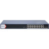 DS-3E1520P-EI - Smart managed switch 16x Gb PoE + 2x Gb Uplink RJ-45 + 2x Gb SFP, 230W, Super PoE až 300m