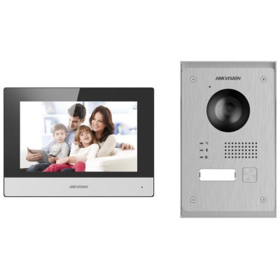 DS-KIS703Y-P - Kit videotelefonu, 2-drát, bytový monitor + dveřní stanice + napájecí zdroj