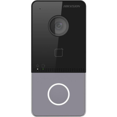 DS-KV6113-WPE1(C) - IP dveřní interkom, 1-tlač., plast, čtečka karet, 2MPx kamera, WiFi