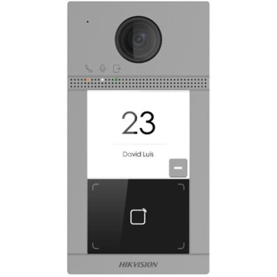 DS-KV8113-WME1(C) - IP dveřní interkom 1-tlač., čtečka karet, 2MPx kamera, WiFi, povrchová montáž