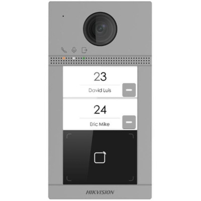 DS-KV8213-WME1(C) - IP dveřní interkom, 2-tlačítkový, čtečka karet, 2MPx kamera, WiFi, povrchová montáž