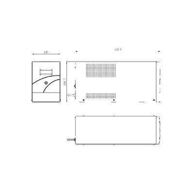 DS-UPS3000-R - Záložní zdroj Hikvision, výstupní výkon 3000 VA / 1800 W, 4x baterie 12 V/9 Ah
