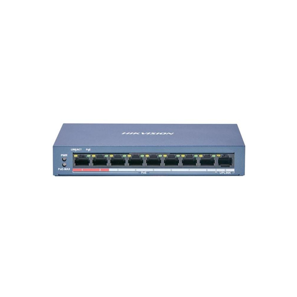 DS-3E0109P-E/M(B) - Switch 8x 100TX PoE + 1x 100TX uplink, 60W, Super PoE DS-3E0109P-E/M(B) - Switch 8x 100TX PoE + 1x 100TX uplink, 60W, Super PoE