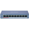 Hikvision DS-3E0109P-E/M(B)&nbsp; Switch 8x 100TX PoE + 1x 100TX uplink, 65W, Super PoE&nbsp;Hardwarové funkce		PoE porty: 8x 10/100Mbps RJ45 ports			Uplink Port: 1x 10/100M Ethernet Port RJ45			Switching Capacity: 1,8Gbps			Max. Forwarding Rate: 1.34Mpps		Super PoE: podpora přenosu na vzdálelenost&nbsp;až 300m		Forwarding Mode: Store-and-forward			MAC Address Table: 2K			PoE Standard: IEEE802.3af, IEEE802.3at			PoE Power: max. 60W			Max Port Power: 30W	Ostatní parametry&nbsp;		Napájení: 48 VDC, 035A; napájecí zdroj v balení			Spotřeba energie: max 65W			Přepěťová ochrana: 6KV			Pracovní teplota: 0°C - 40°C			Pracovní vlhkost: 5% - 95% , non-condensing			Hmotnost: 0.35kg			Rozměry: 170 x 28&nbsp;x 93 mm