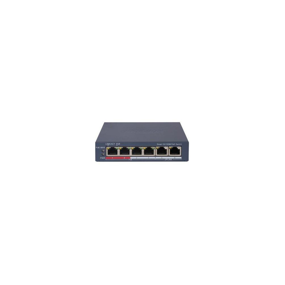 DS-3E1106P-EI - Smart switch 4x 10/100 PoE, 2x 10/100 uplink, 60W DS-3E1106P-EI - Smart switch 4x 10/100 PoE, 2x 10/100 uplink, 60W