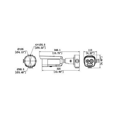 HM-TD2628-7/G1/T3A - Termo-optická Bullet  kamera; 256 × 192 px, 6,9 mm, IR/LED 60m, audio, alarm, IP67, IK10