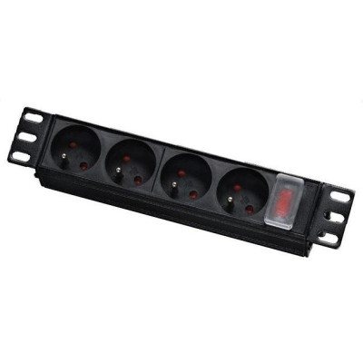 NAPPAN-4-10 - Napájecí panel 4 zásuvek 230V, vypínač, rack 10" 1,8m