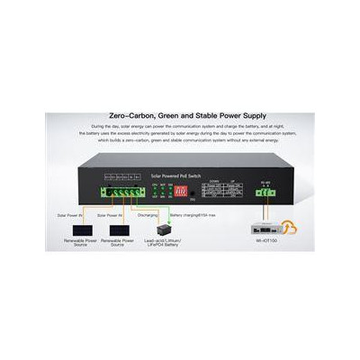 WI-PS306GF-UPS-15A V2 - Solárně napájený UPS PoE Switc; 5GE+1SFP (baterie + DC input)
