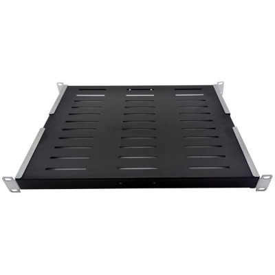 WPO-450-1C - Wirex, 19" police 1U 450mm, perforace, přední a zadní uchycení, nosnost 60kg, černá